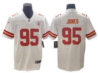 Kansas City Chiefs #95 Chris Jones White Vapor Limited Jersey
