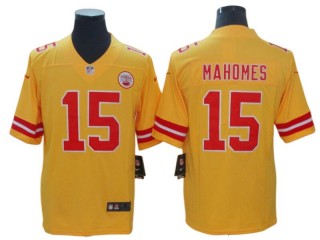 Kansas City Chiefs #15 Patrick Mahomes Yellow Inverted Legend Jersey