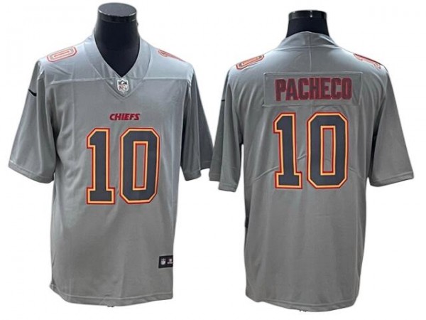 Kansas City Chiefs #10 Isaih Pacheco Gray Atmosphere Limited Jersey