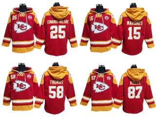 Kansas City Chiefs Red Lace-Up Pullover Hoodie