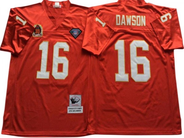 M&N Kansas City Chiefs #16 Len Dawson Red Legacy Jersey