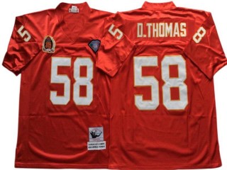 M&N Kansas City Chiefs #58 Derrick Thomas Red Legacy Jersey