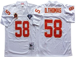 M&N Kansas City Chiefs #58 Derrick Thomas White Legacy Jersey