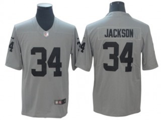 Las Vegas Raiders #34 Bo Jackson Gray Inverted Legend Vapor Limited Jersey