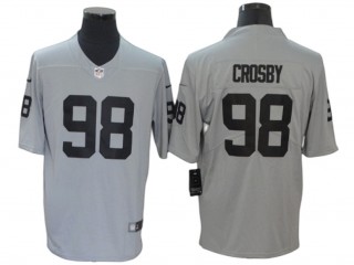 Las Vegas Raiders #98 Maxx Crosby Gray Inverted Legend Vapor Limited Jersey