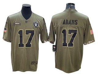 Las Vegas Raiders #17 Davante Adams 2022 Olive Salute To Service Limited Jersey