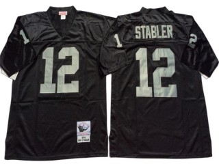 M&N Raiders #12 Ken Stabler Black Legacy Jersey