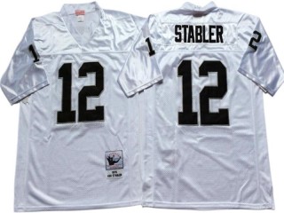 M&N Raiders #12 Ken Stabler White-Black Legacy Jersey