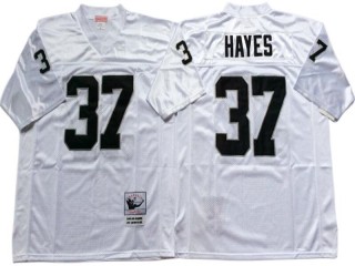 M&N Raiders #37 Lester Craig Hayes White-Black Legacy Jersey