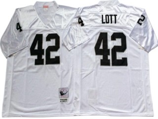 M&N Raiders #42 Ronnie Lott White-Black Legacy Jersey