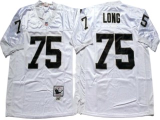 M&N Raiders #75 Howie Long White-Black Legacy Jersey