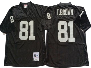 M&N Raiders #81 Tim Brown Black Legacy Jersey