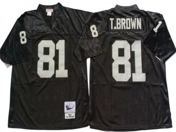 M&N Raiders #81 Tim Brown Black Legacy Jersey