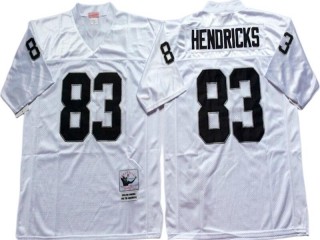 M&N Raiders #83 Ted Hendricks White-Black Legacy Jersey
