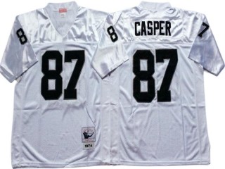 M&N Raiders #87 Dave Casper White-Black Legacy Jersey
