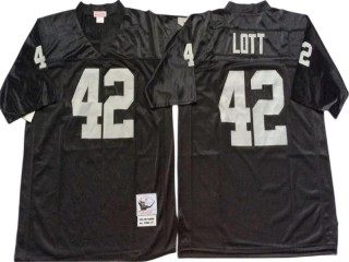 M&N Raiders #42 Ronnie Lott Black Legacy Jersey