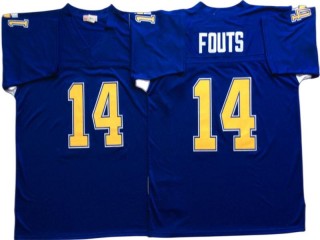 M&N Chargers #14 Dan Fouts Blue Legacy Jersey