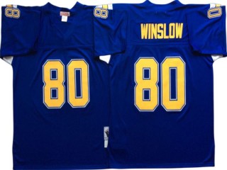 M&N Chargers #80 Kellen Winslow Blue Legacy Jersey