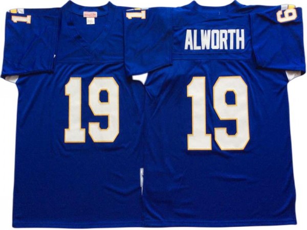 M&N Chargers #19 Lance Alworth Blue Legacy Jersey