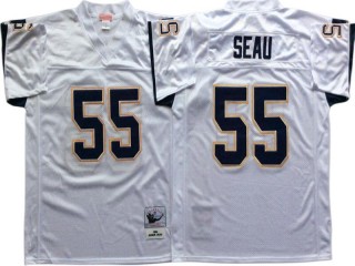 M&N Chargers #55 Junior Seau White Legacy Jersey