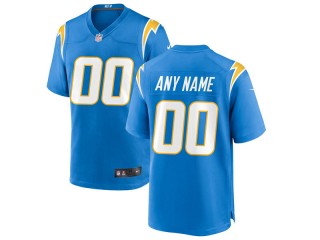 Custom Los Angeles Chargers Powder Blue Vapor Limited Jersey