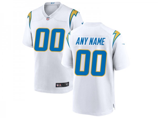 Custom Los Angeles Chargers White Vapor Limited Jersey