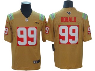 Los Angeles Rams #99 Aaron Donald Gold City Edition Limited Jersey