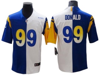 Los Angeles Rams #99 Aaron Donald Royal/White Split Vapor Limited Jersey