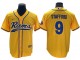 Los Angeles Rams #9 Matthew Stafford Baseball Jersey-Yellow & Cream & White & Royal 