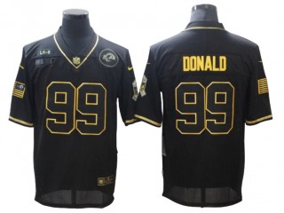 Los Angeles Rams #99 Aaron Donald 2020 Black Salute To Service Limited Jersey