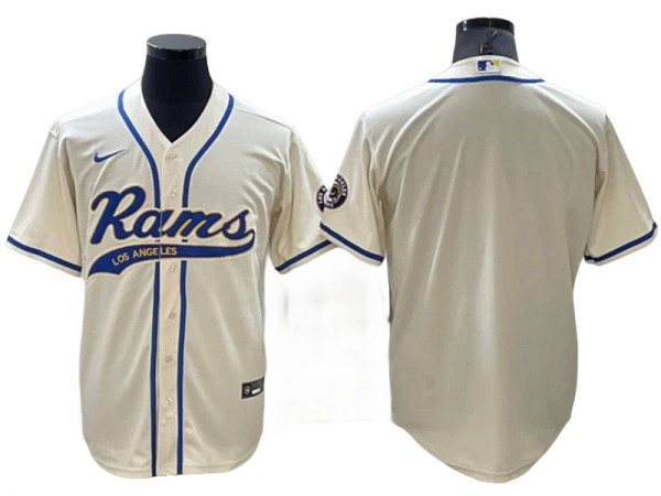 Los Angeles Rams Blank Baseball Style Jersey - Yellow/Cream/Blue/White