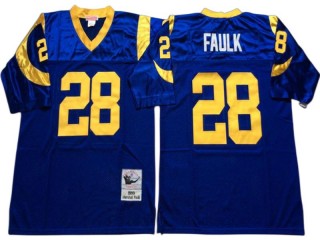 M&N St. Louis Rams #28 Marshall Faulk Royal Legacy Jersey