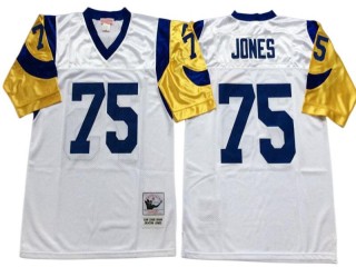M&N St. Louis Rams #75 Deacon Jones White Legacy Jersey