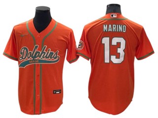 Miami Dolphins #13 Dan Marino Orange Baseball Jersey