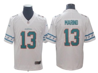 Miami Dolphins #13 Dan Marino White Team Logo Jersey 