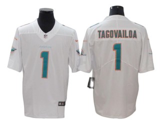 Miami Dolphins #1 Tua Tagovailoa White Vapor Untouchable Limited Jersey