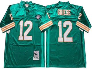 M&N Miami Dolphins #12 Bob Griese Aque Legacy Jersey
