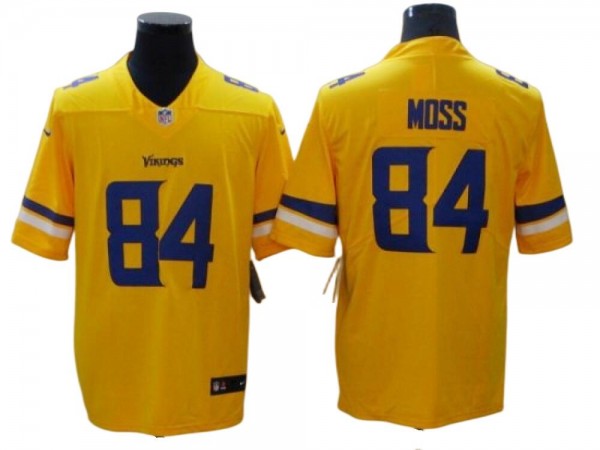 Minnesota Vikings #84 Randy Moss Gold Inverted Limited Jersey