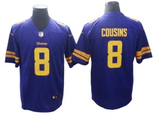 Minnesota Vikings #8 Kirk Cousins Purple Color Rush Vapor Limited Jersey