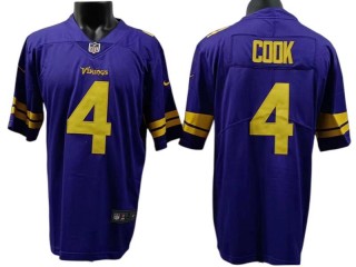 Minnesota Vikings #4 Dalvin Cook Purple Color Rush Vapor Limited Jersey