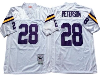 M&N Minnesota Vikings #28 Adrian Peterson White Legacy Jersey