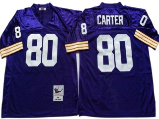 M&N Minnesota Vikings #80 Cris Carter Purple Legacy Jersey
