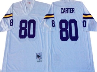 M&N Minnesota Vikings #80 Cris Carter White Legacy Jersey