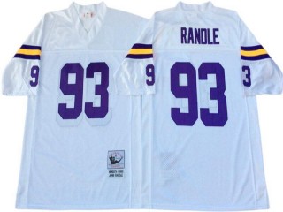 M&N Minnesota Vikings #93 John Randle White Legacy Jersey