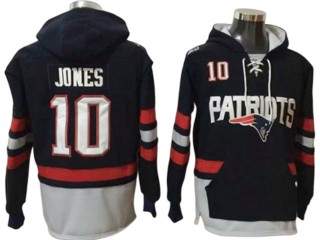 New England Patriots #10 Mac Jones Navy One Front Pocket Pullover Hoodie