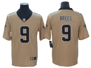 New Orleans Saints #9 Drew Brees Gold Inverted Legend Vapor Limited Jersey
