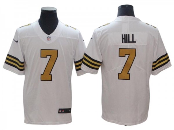 New Orleans Saints #7 Taysom Hill White Color Rush Vapor Limited Jersey