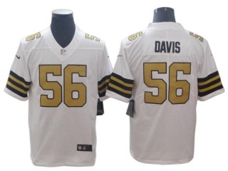 New Orleans Saints #56 Demario Davis White Color Rush Vapor Limited Jersey