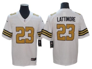 New Orleans Saints #23 Marshon Lattimore White Color Rush Vapor Limited Jersey