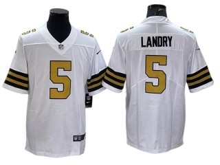 New Orleans Saints #5 Jarvis Landry White Color Rush Limited Jersey